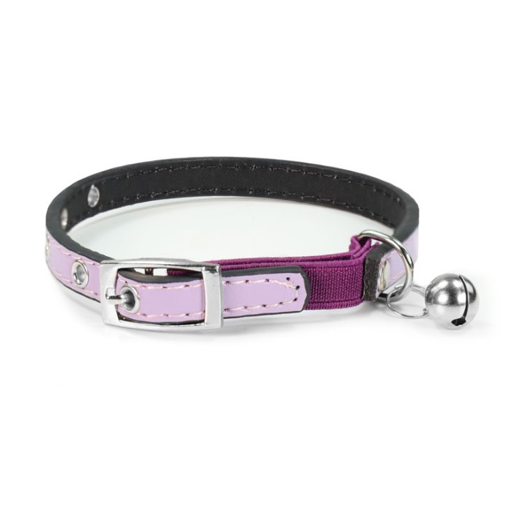 COLLIER POUR CHAT RECORD EN SImilicuir Lilas