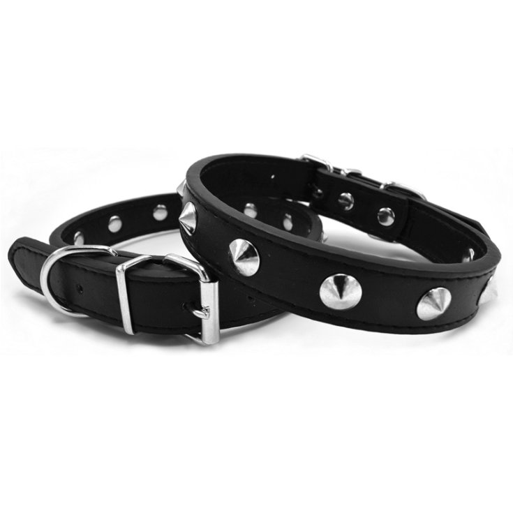 RECORD PUNK PUNK COLLIER EN SIMILI CUIR BORC