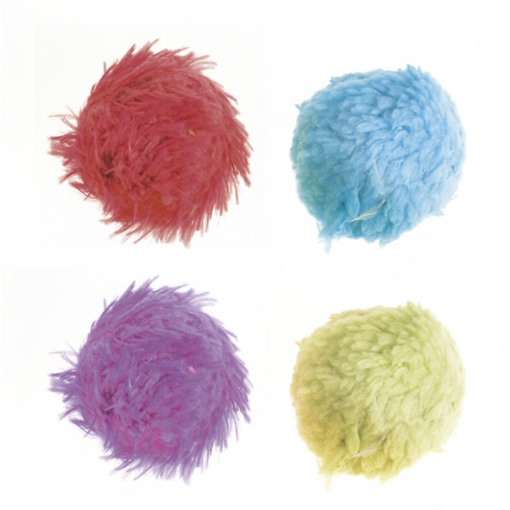 CAT&RINA 4 BALLES PELUCHE 4X4X4 CM