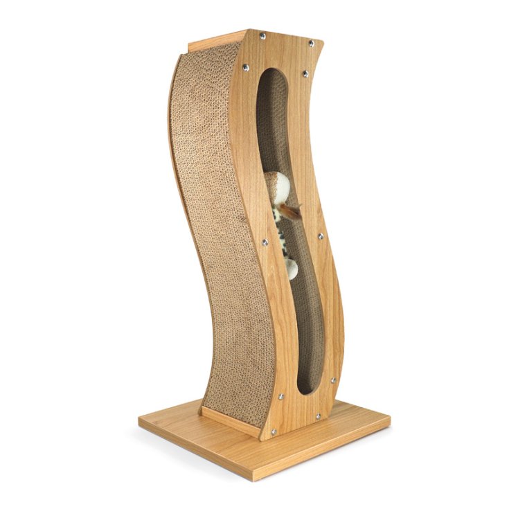Griffoir à disques en carton et bois - O