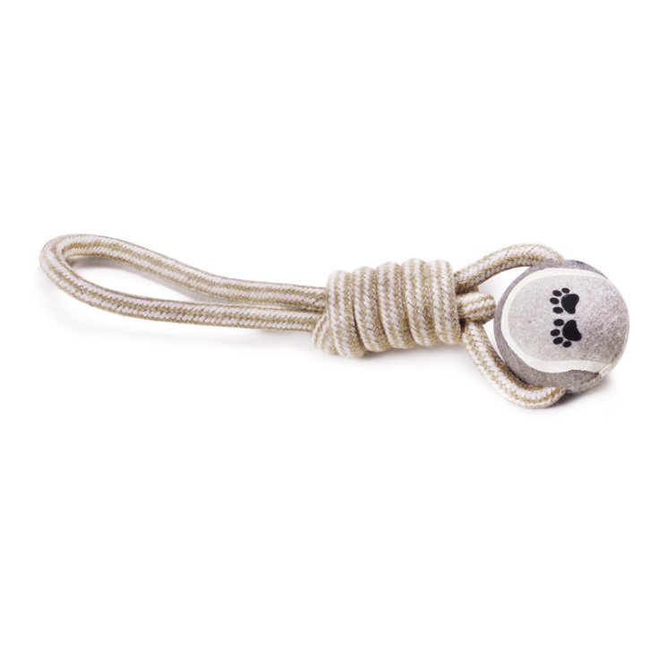 CRAVATE EN COTON NATUREL RECORD AVEC BOULE