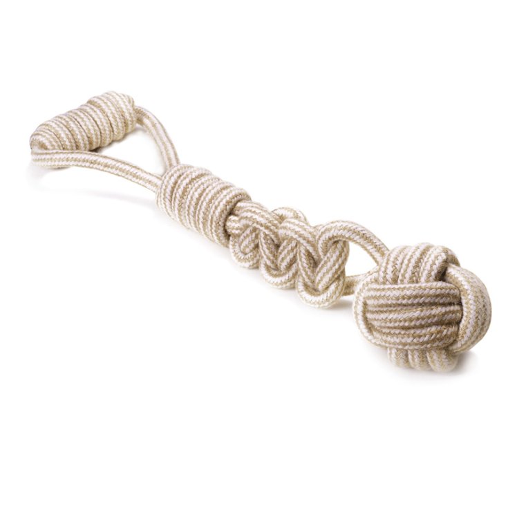 CRAVATE EN COTON NATUREL RECORD AVEC BOULE