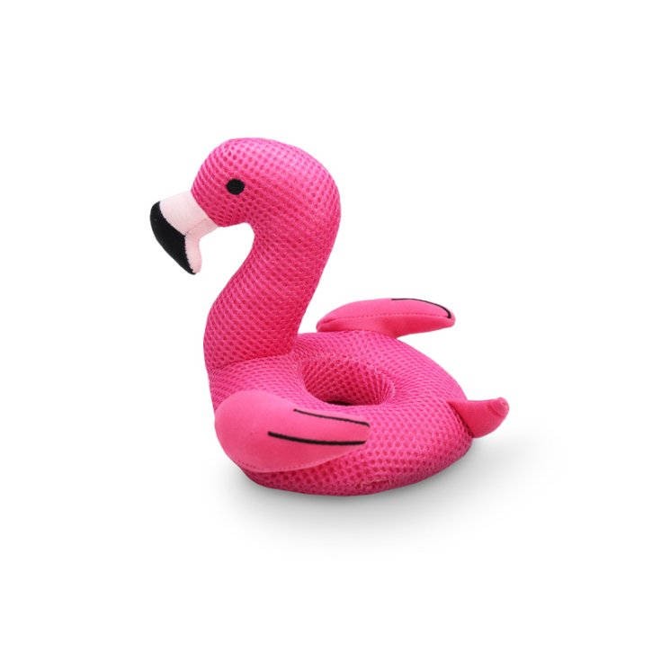 DISQUE FLAMANT ROSE 17,5X16X14,5CM