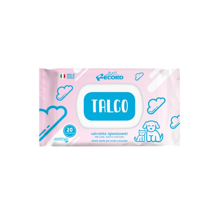 RECORD 20 LINGETTES DÉSINFECTANTES TALC