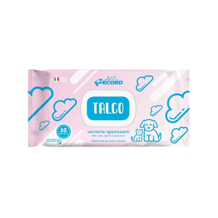 RECORD 30 LINGETTES DÉSINFECTANTES TALC