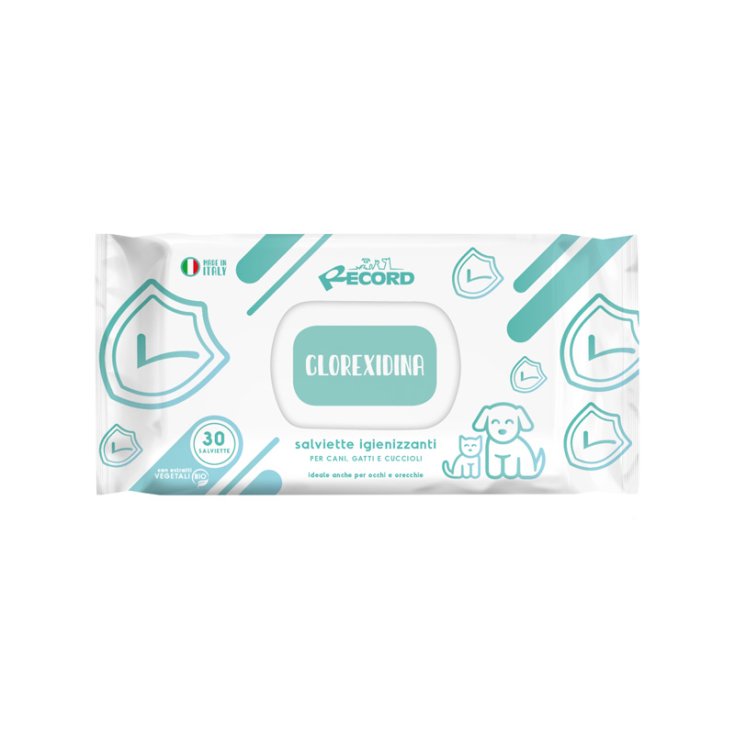 ENREGISTREMENT 30 LINGETTES DÉSINFECTANTES CLOREXI